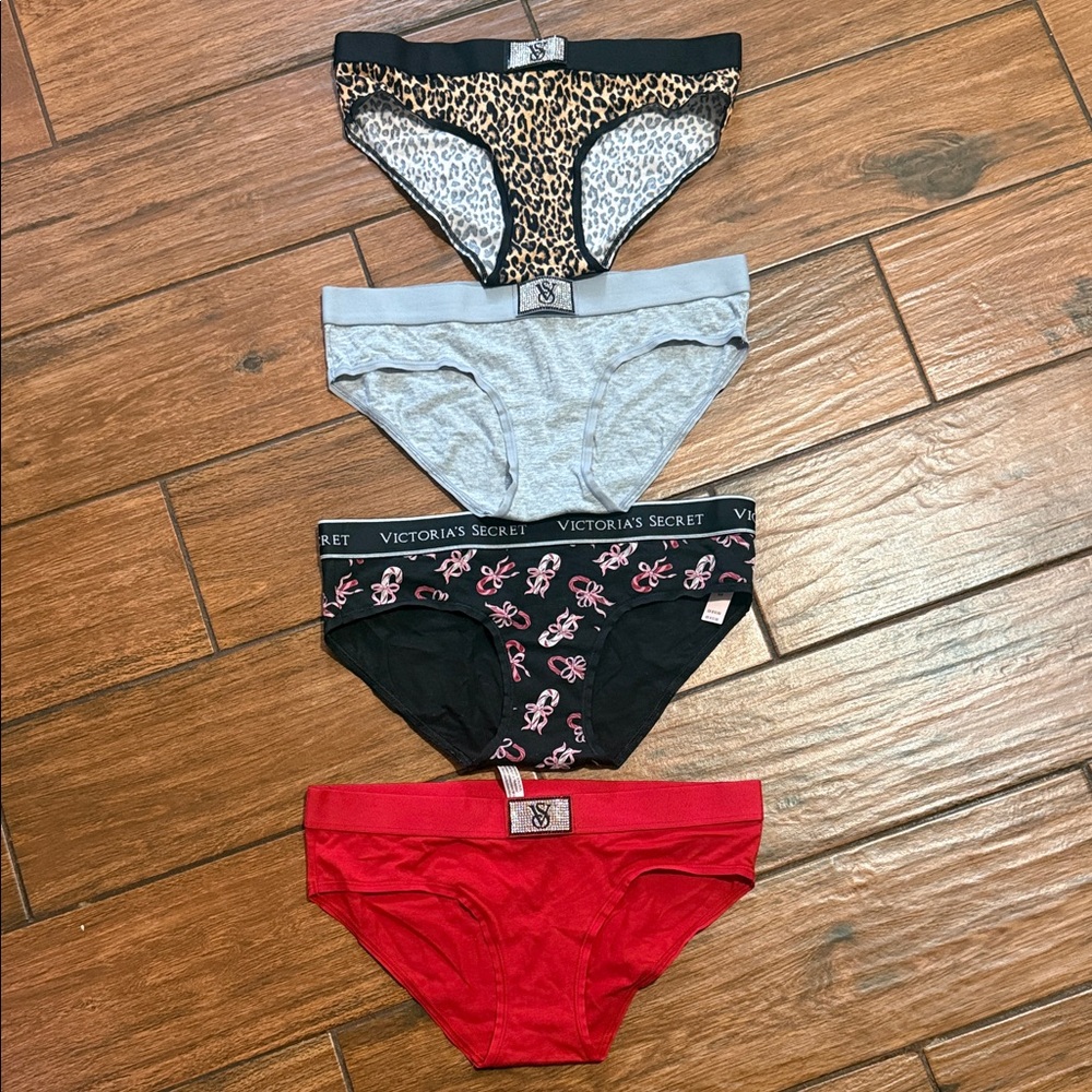 Victoria's Secret Underwear Set - Leopard, Gray, Black, Red